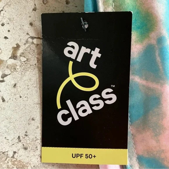 🐱 NWT Boys' Art Class Swim Tie-Dye Lined Board Shorts with Pockets 50+ UPF - Picture 5 of 9